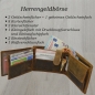Preview: flevado Hunter Vollleder Herren Geldbörse Riegelverschluss Querformat RFID Schutz mit Geschenkbox